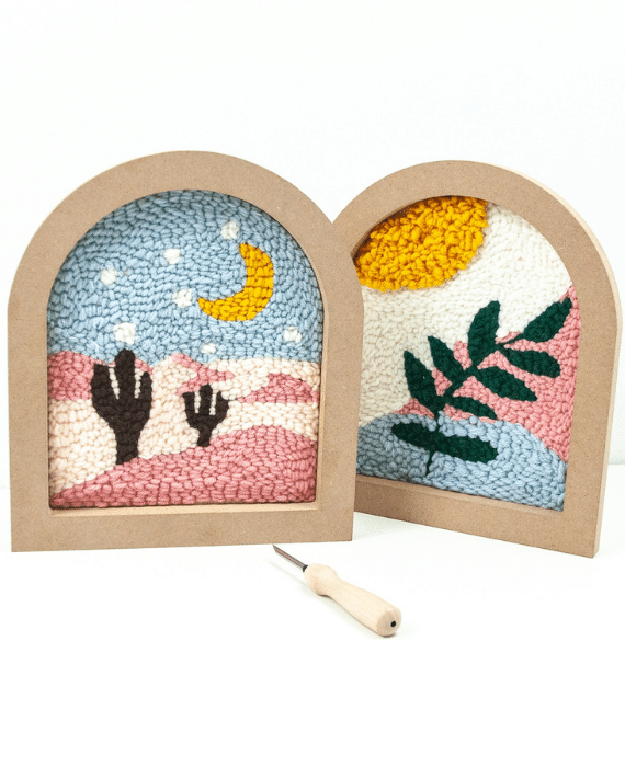 Cactus and cactus wall hanging kit.