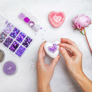 valentine's day sequin heart kit
