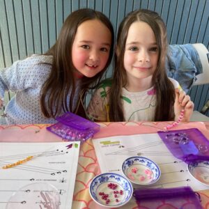 Birthday party with beading