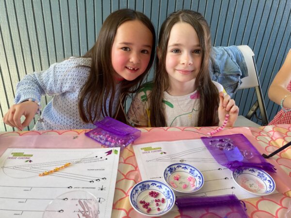 Birthday party with beading