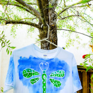 Dragonfly tie dye shirt