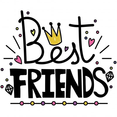 handwritten messages white background design best friends vector illustration